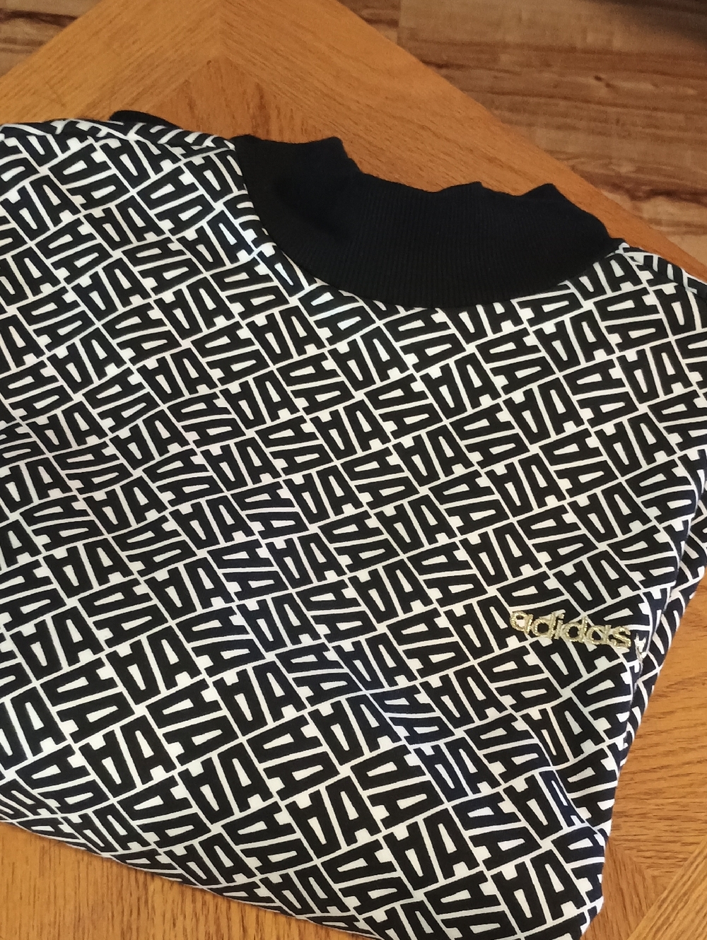 SPORTY ADIDAS BLACK / CREAM ( MEN'S  / LADIES ) COLLARD SZ XL  SWEATSHIRT NEW